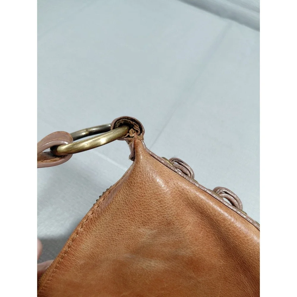 Born Hobo Shoulder Bag Brown Adjustable Strap Lace Up Sides